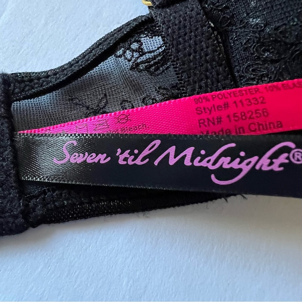 SEVEN ‘TILL MIDNIGHT LACE BRA BLACK SIZE SMALL NWOT - Picture 13 of 16